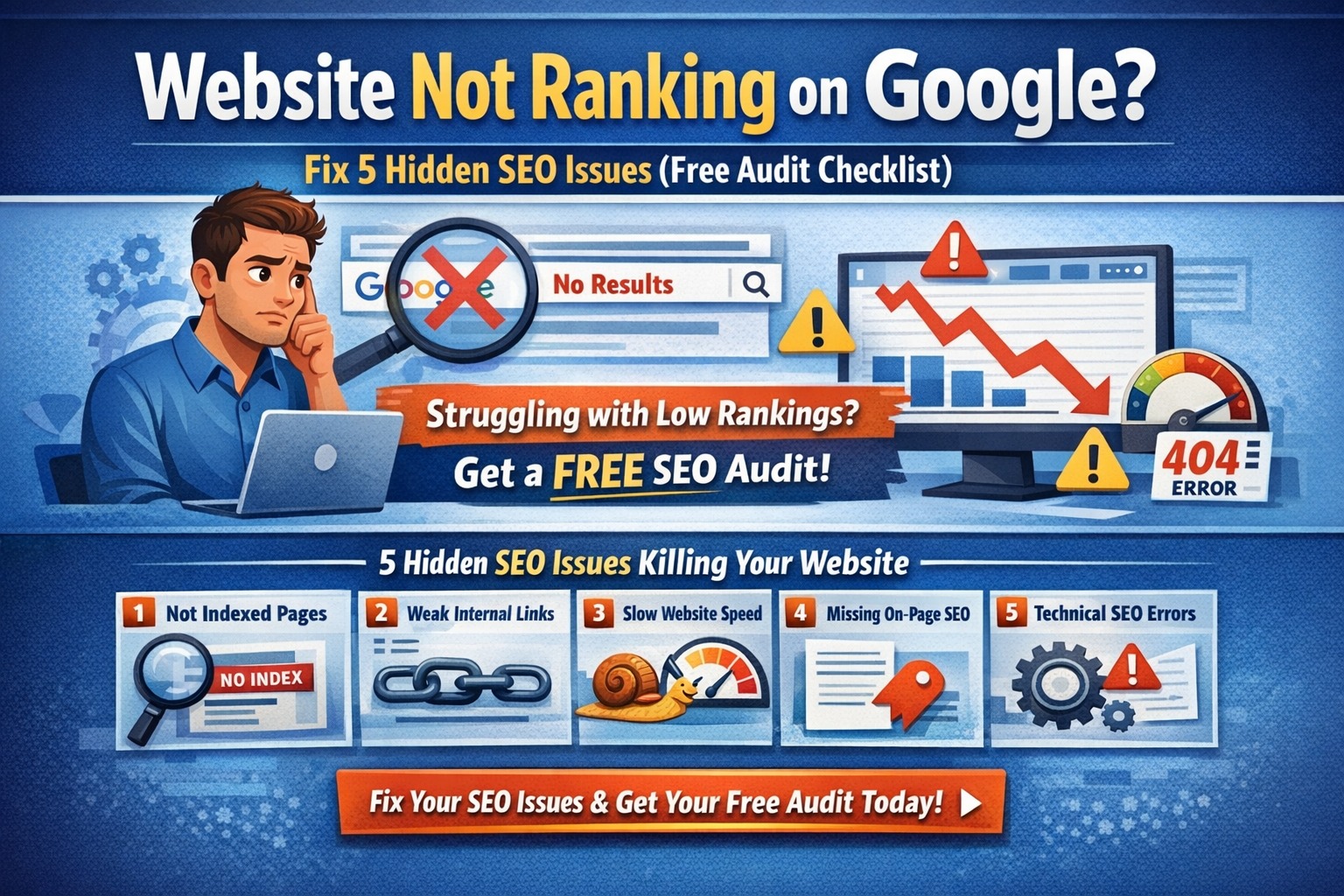 Website Not Ranking on Google? Fix 5 Hidden SEO Issues (Free Audit Checklist)